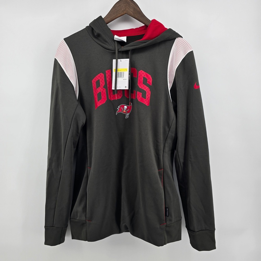 Nike Tampa Bay Buccaneers NFL Therma-FIT Hoodie Mens Small Anthracite NS49-10AD